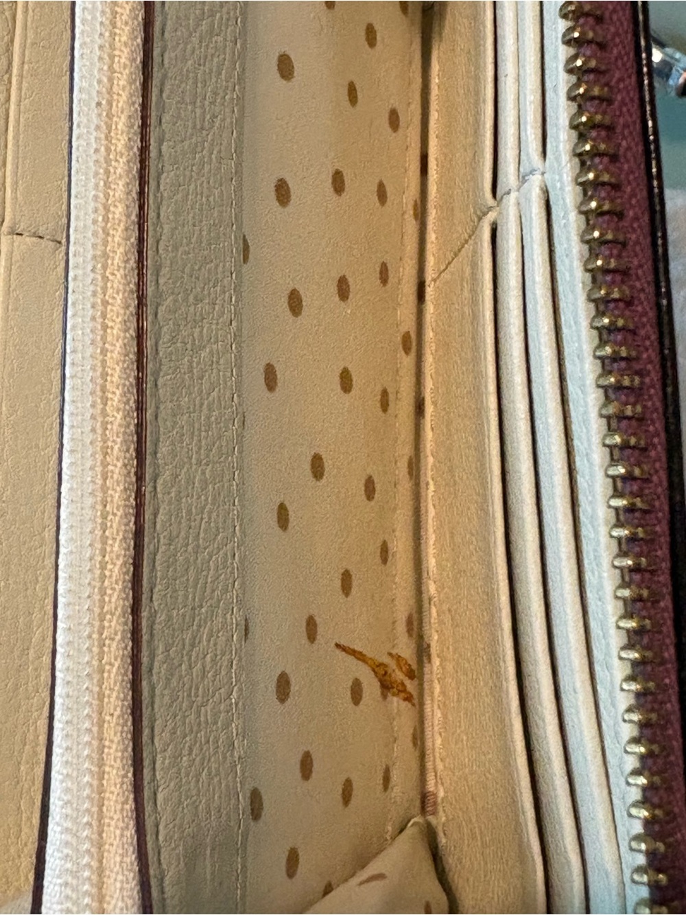 kate spade Magenta Zip-Around Saffiano Leather Wallet with Gold Logo - Picture 6 of 9